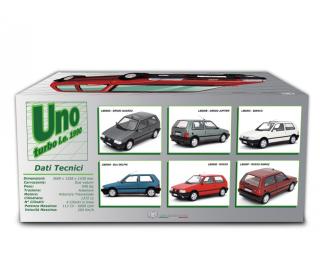 Fiat Uno Turbo i.e. 1.4 1990 GRIGIO QUARZO Laudoracing 1:18 Resinemodell (Türen, Motorhaube... nicht zu öffnen!)
